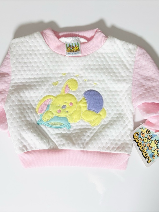 Quackers Other - Deadstock Nwt Vintage 80s Quackers Style by Bonnie Quilted Bunny Sweatshirt